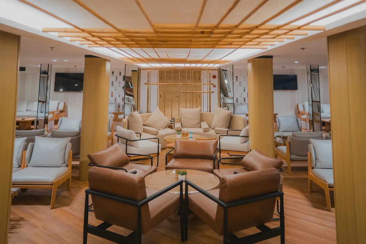 Lounge aboard the Lady Mary Nile Cruise Nile cruise